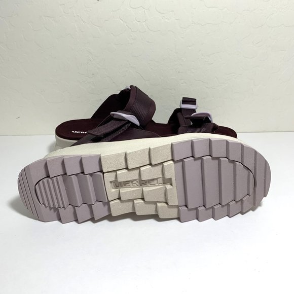 Merrell Alpine Cush Slide Sandals Sport Slip On Wedges Burgundy Size 11 NEW - Picture 6 of 7